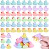 Set of 60 Mini Rubber Duck Bath Toys, Colorful Floating Ducks for Babies, Bath Supplies, Showers, Birthday Parties, and Christmas Gifts