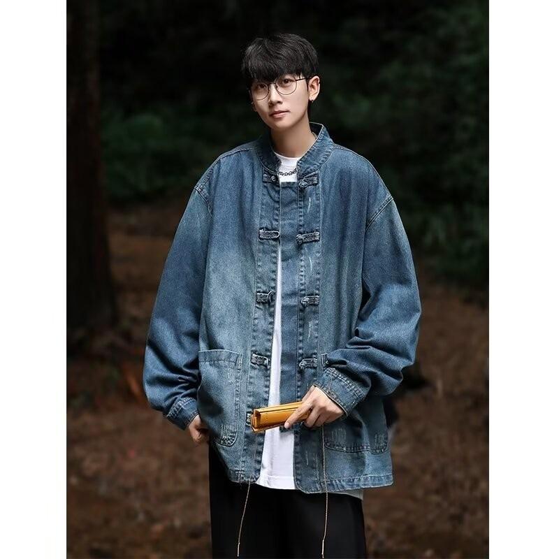 Модный брендовый Rsize Ve Washed Retro Blue American O High Street Tooling Jacket Denim Jacket Men's Season Top