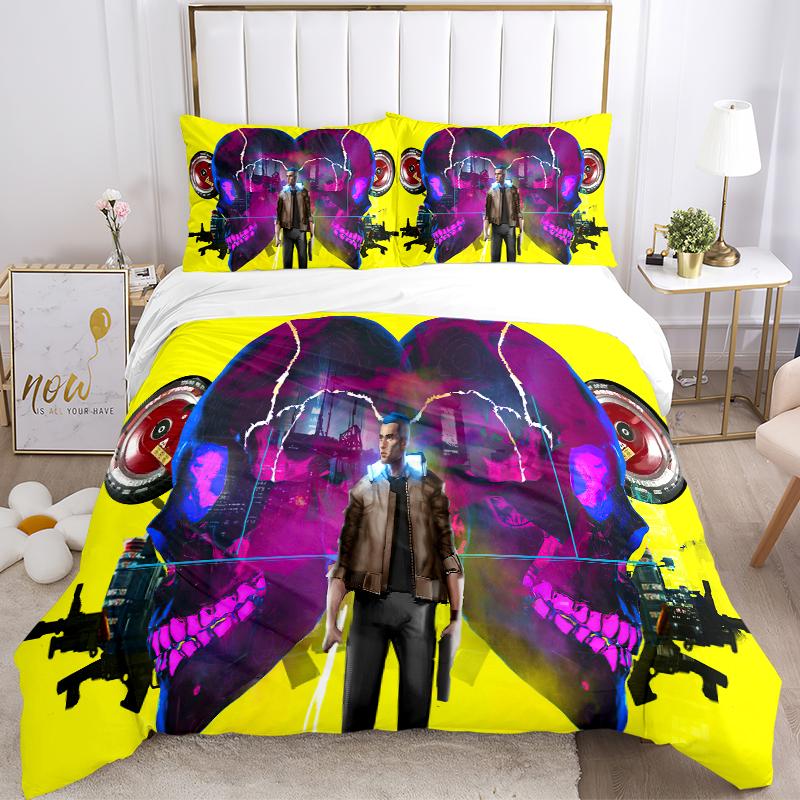 3Pcs Cyberpunk Future Cityscape Bedding Sets For All Sizes New 3D Printed Bed Cover Comforter Duvet Cover Pillowcase Bedroom Decoration