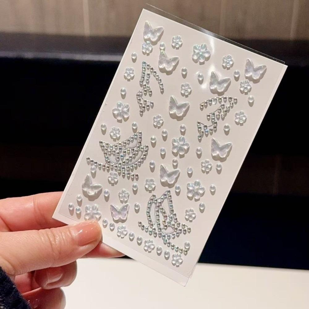 DIY Crystal Sticker Self-Adhesive Butterfly Sticker Temporary Tattoo Sticker Eye Makeup