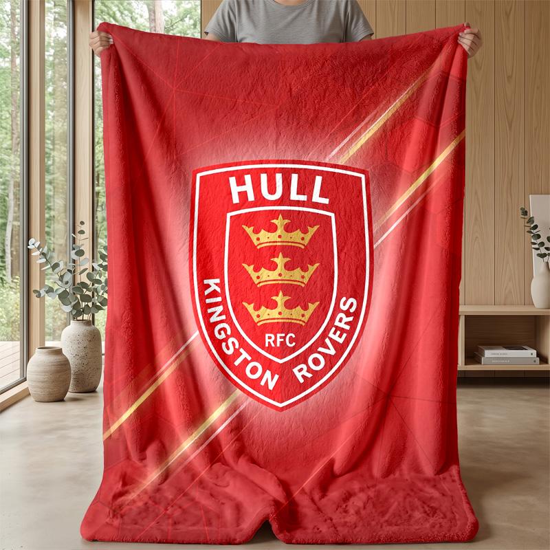 Hull KR Flannel Fleece Blanket Cozy Warm Throw Blanket For Couch Bed Travel All Season Use