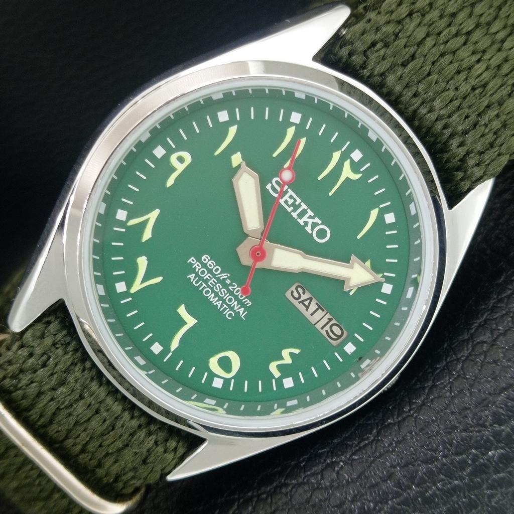 ВИНТАЖНЫЕ ОТРЕМОНТИРОВАННЫЕ МУЖСКИЕ АВТОМАТИЧЕСКИЕ ЧАСЫ SEIKO 6309A ЯПОНИЯ ЗЕЛЕНЫЙ ЦИФЕРБЛАТ a442748-1