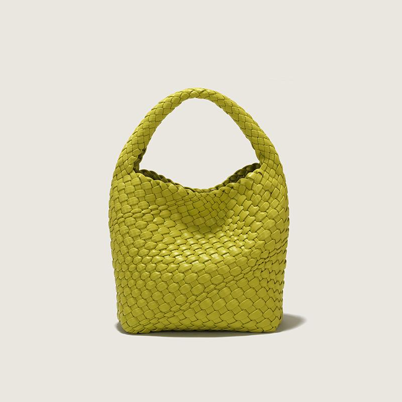 Woven women's bag with niche design, 2024 new product, basket-style handbag, mother-daughter bag, vintage shoulder and crossbody bag