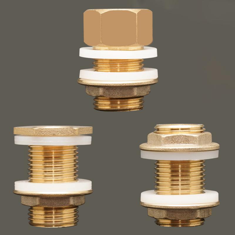 1/2" 1/4" Brass Water Tank Connector Silicone Gasket Copper Pipe Fish Tank Coupling Joint Garden Irrigation Pipe Hose Adapter Fuel System Fittings7