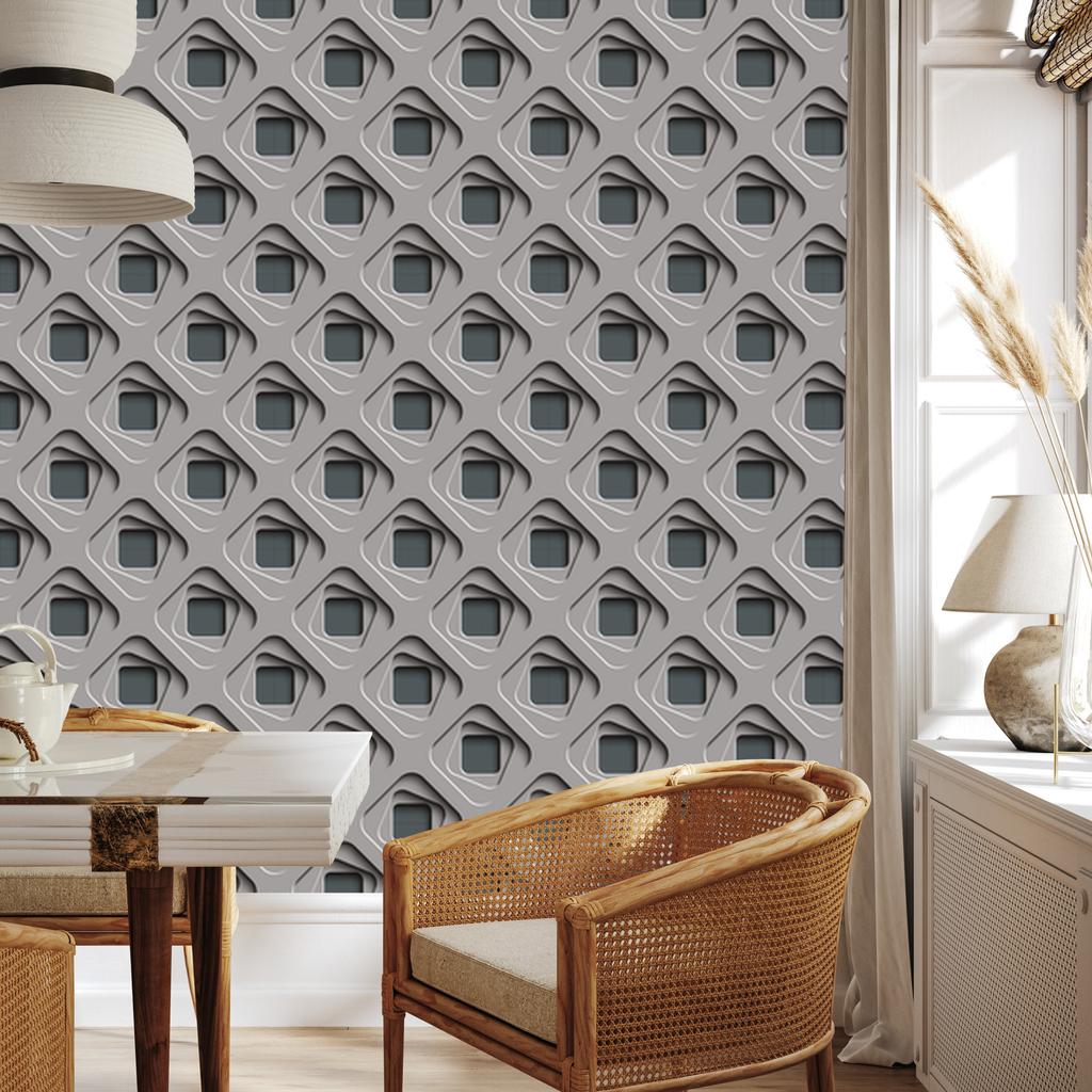 3D Wallpaper Abstract Geometric Pattern for Living Room and Bedroom 50x1000