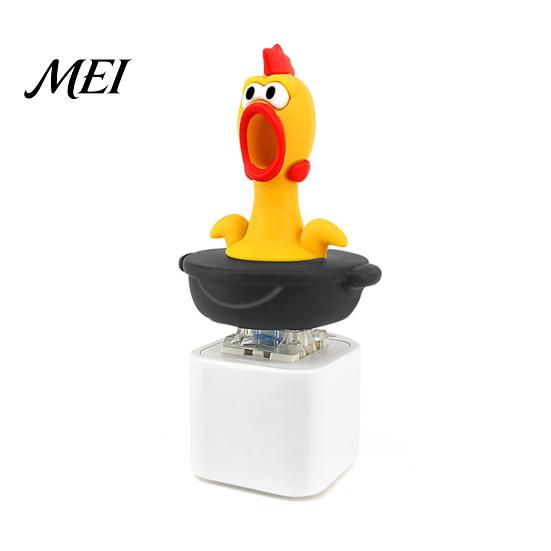 Portable Keychain Toy 1/2Pcs Seagull Mine Button Keychain, Rechargeable Fidget Clicker with Real Pocket-sized Stress Sound & LED Light, Mini