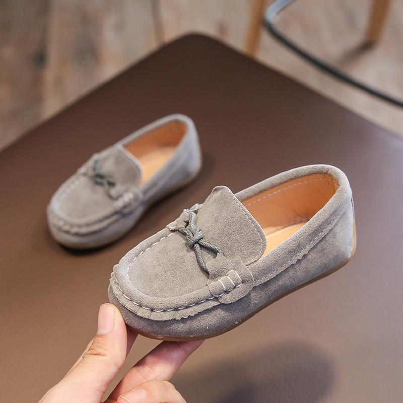 Boys Loafers Spring Autumn Moccasins Slip-on Fashion British Style Shallow Children's Flat Shoes Solid Color Kids Causal Shoes