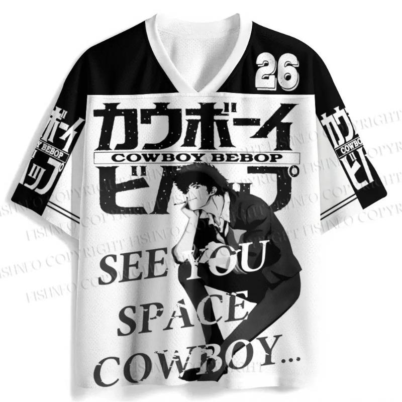 Anime Cowboy Bebop 3D Print T-shirt Spike Spiegel & Crew Graphic Tees Streetwear Casual Harajuku Tops Summer Unisex Jersey Tee