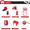 BOZZYS Complete Lockout Tagout Kit Safety Lockout Set with Padlocks Cable Lock Valve Lockout Hasps Tags Zip Ties 4