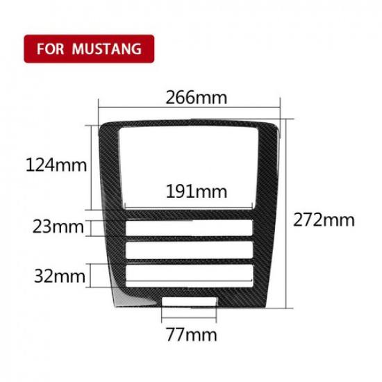 1X For Ford Mustang 09-13 Carbon Fiber Interior GPS Navigation Panel Cover Trim