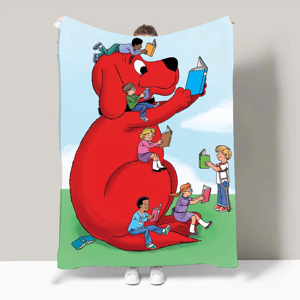 Cartoon Clifford the Big Red Dog Blanket Design Lightweight For Dorms, Naps, Living Room, Office,Sofa,All Season