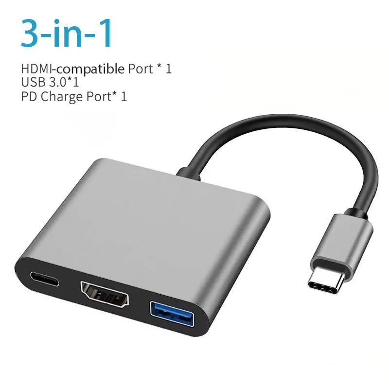 USB C концентратор разветвитель Type C Док-станция Thunderbolt 3 Адаптер для ноутбука С Для Macbook Air M1 iPad Pro
