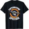 Футболка унисекс Supermarine Spitfire Raf Warbird в стиле милитари Второй мировой войны с самолетом