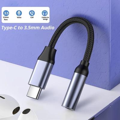 Адаптер USB Type C на 3,5 мм Aux, аудиокабель Type-C 3,5 Jack, кабель для наушников, конвертер для Samsung Galaxy S22 S21 Huawei P50