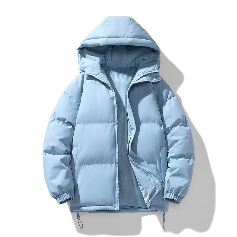 Winter Cotton-padded Jacket Men's Hooded Bread Clothing Couples Thickened Cotton-padded Loose Casual Cotton-padded Jacket Warm Coat