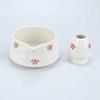 4/5pcs Cherry Blossom White Matcha Bowl with Matcha Whisk Set, Japanese Tea Set Includes Matcha Bowl with Spout