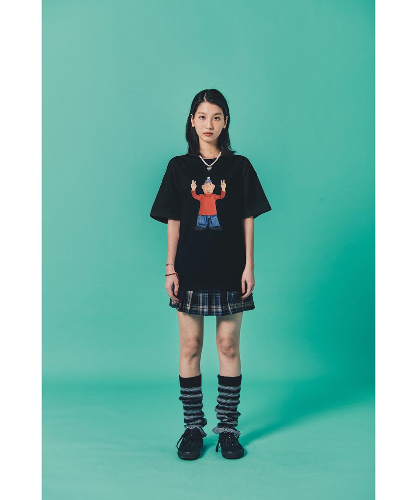 LAUGHER [Pat&Mat] Motion Mat T-Shirt - Black