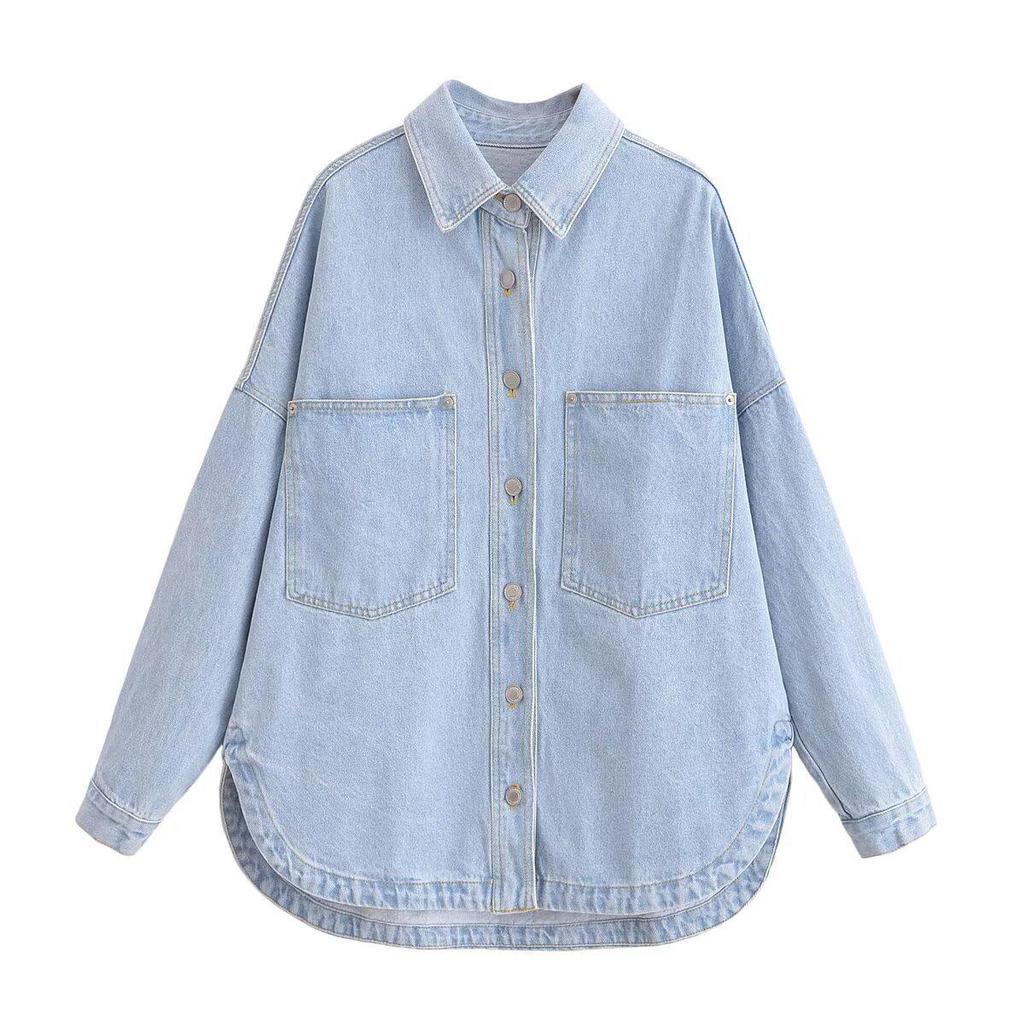 European & American Urban Casual Women's Washed Denim Jacket