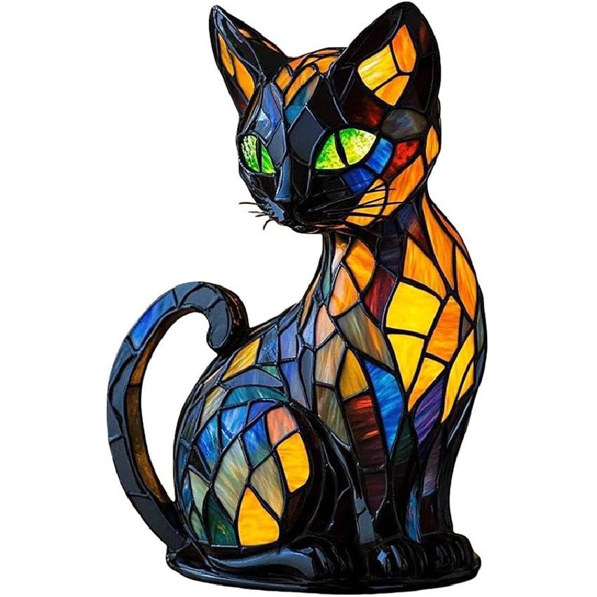 Ночной светильник серии «Собака» 2025 года, лампы для ночных столиков, настольный светильник с изображением кошек из окрашенной смолы, светодиодные настольные лампы с изображением милых домашних животных, креативные животные