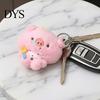 Decorative Hanging Ornament Cartoon Pig Plush Pendant for Backpacks, Stuffed Animal Bag Charm Schoolbag Decoration with Ball Chain, Soft Keychain
