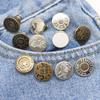 Retractable Jeans Buttons Adjustable Removable Large To Small Waist Button Nail-Free Metal Button Artifact