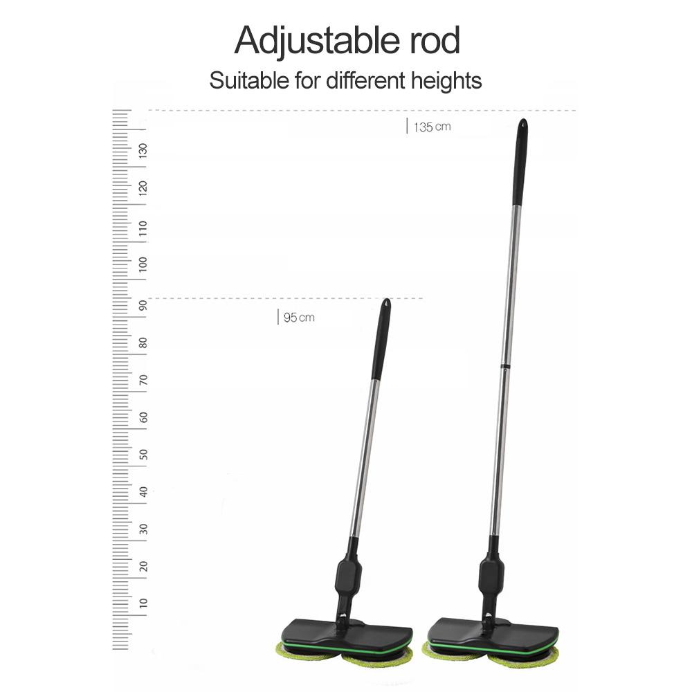 Household electric sweeper wireless rotating electric mop rechargeable hand-push mopping machine with water tank 2 sets of blue + 2 sets of green rag