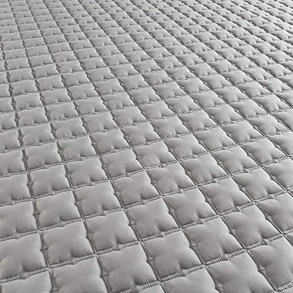 Моющийся наматрасник с эластичной лентой, стеганая хлопчатобумажная простыня, утолщенный чехол для кровати, защита для матраса для королевы и короля