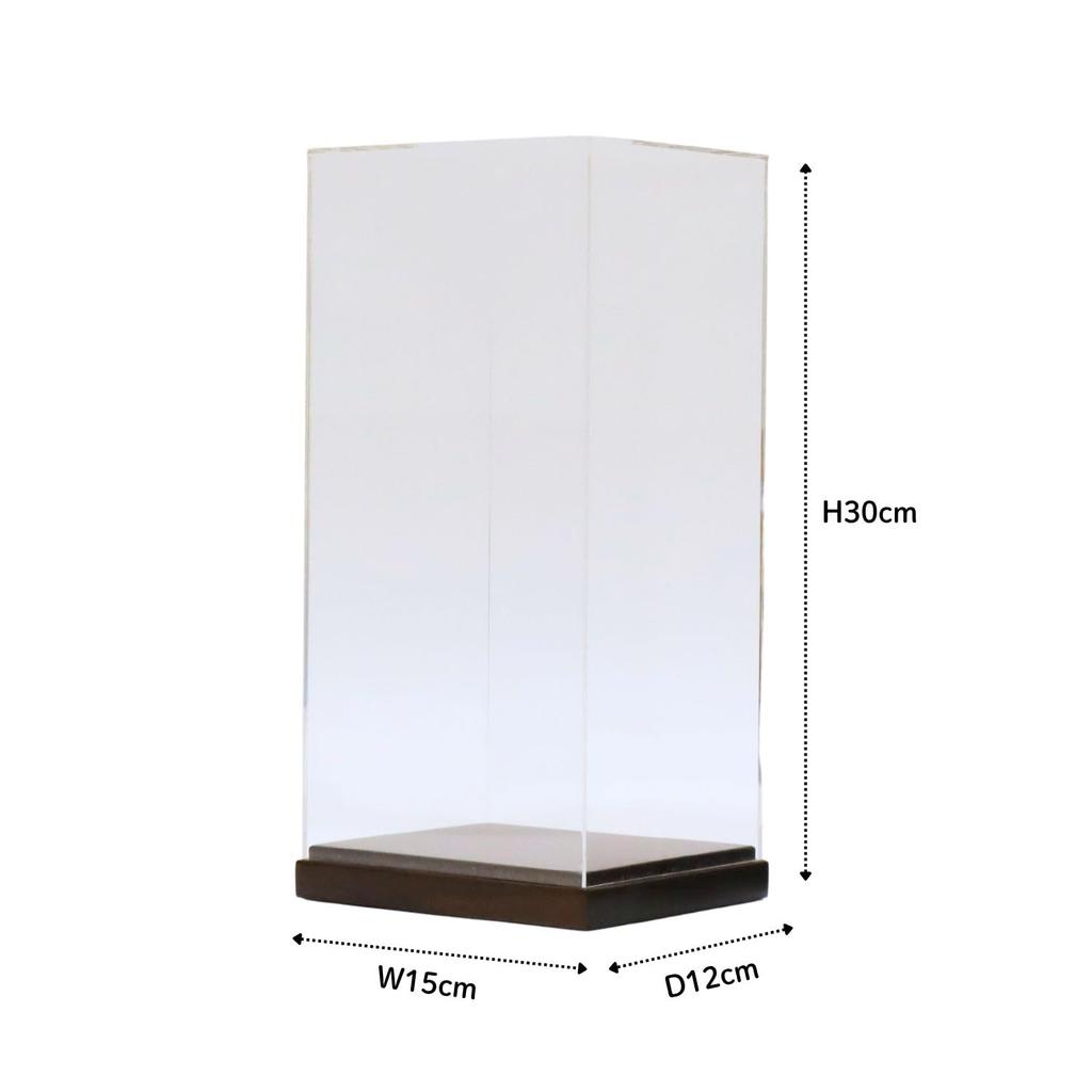 Empty Acrylic Case for Hagoita and Hamayumi Medium 30cm Tall (Battlewing Swords) - Size, Brown,