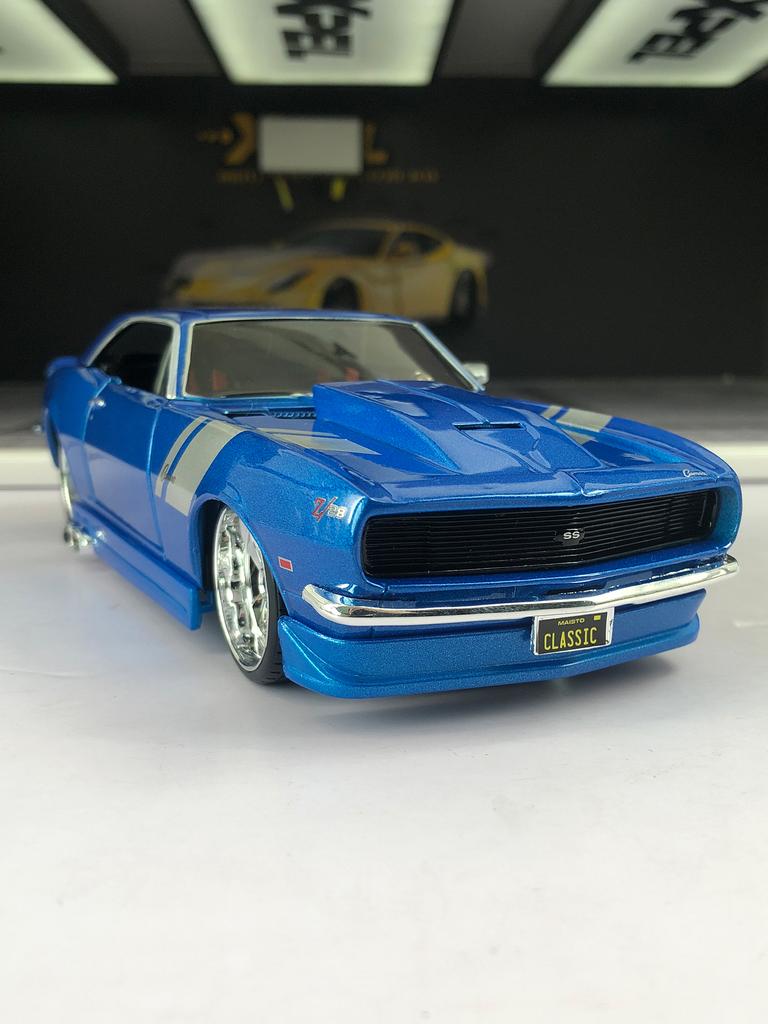 Майсто 1:24 1968 Chevrolet Camaro Z/28 модель автомобиля, декоративное изделие из металлического цинкового сплава, коллекционный подарочный автомобиль
