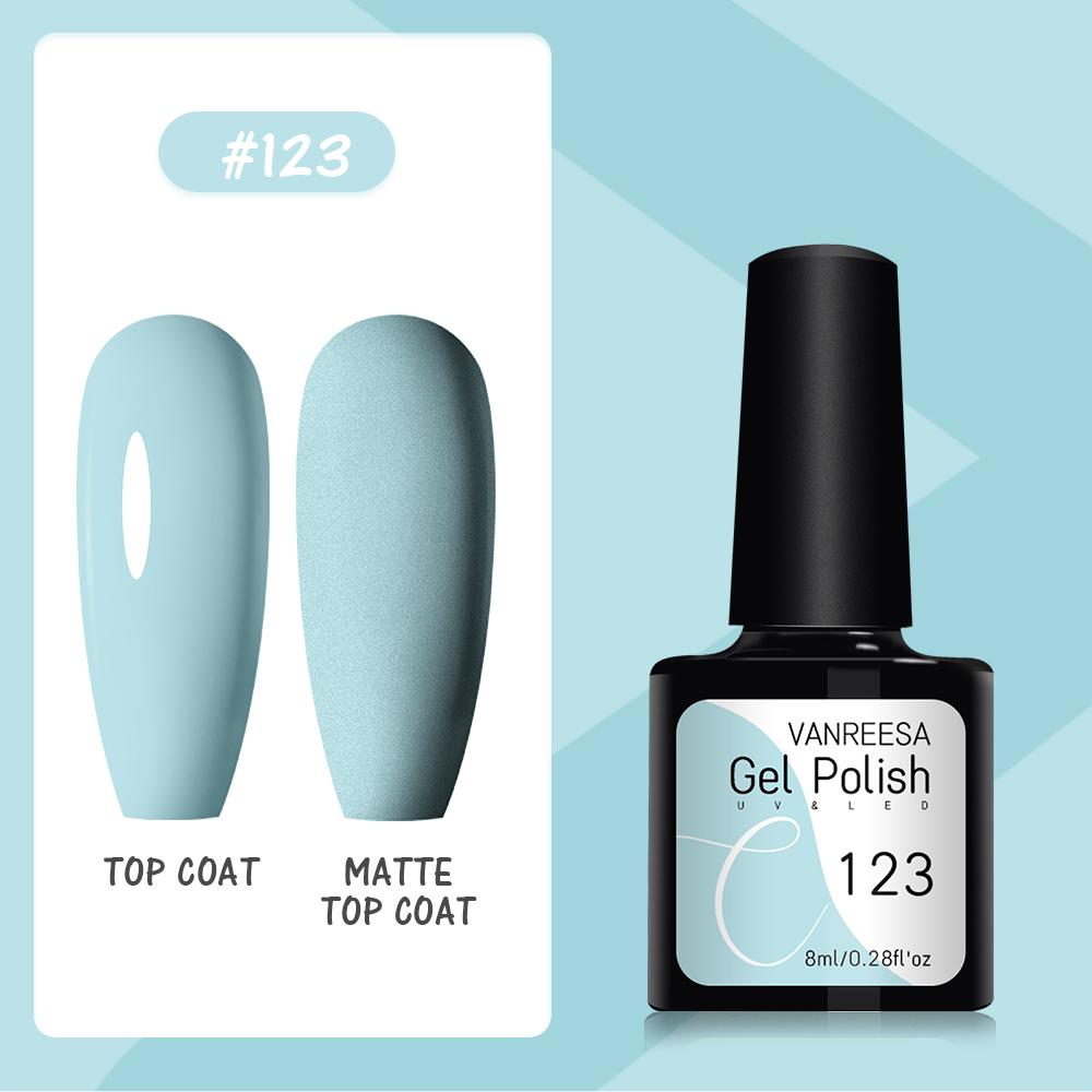 VANREESA Набор гелей для ногтей 111 цветов Гель-лак для ногтей Soak Off Базовое покрытие Верхнее покрытие Маникюр для ногтей УФ-светодиодный полуперманентный лак Стойкий гель для дизайна ногтей