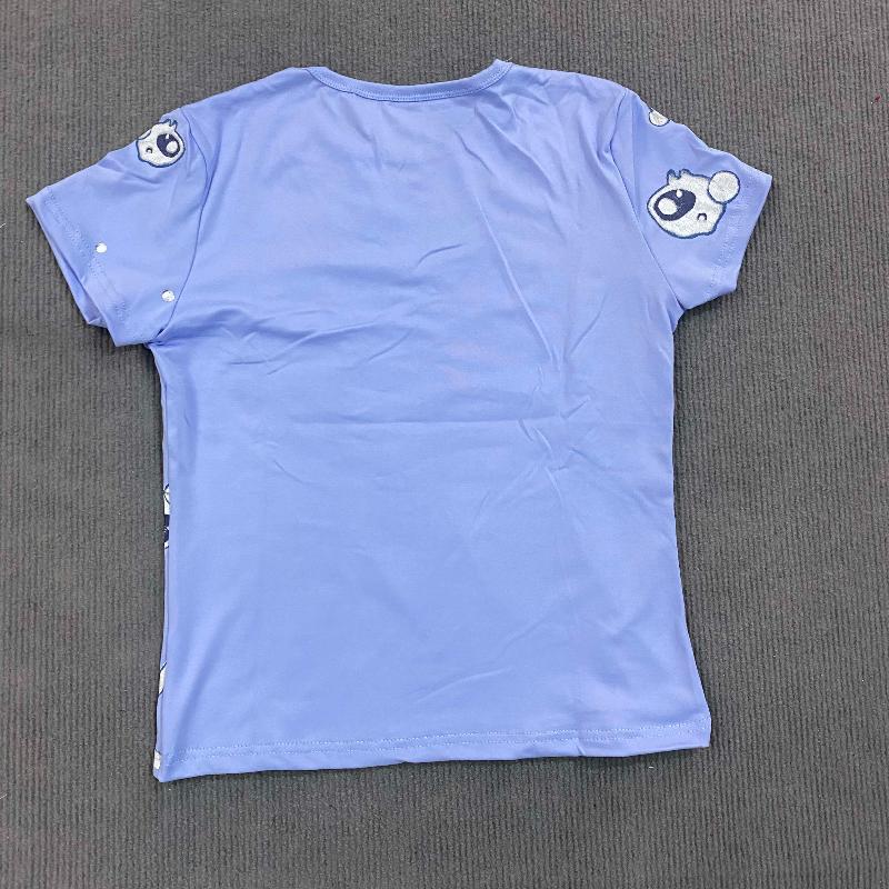 Y2K Street Basic Marine Anime Print Round Neck Slim Fit Short Sleeve T-shirt Top Summer