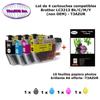 Pack 4 Cartridges Compatibles Brother LC3213XL for Brother DCP J772DW, J774DW, MFC J890DW, J895DW + 10f A6 Glossy - T3AZUR