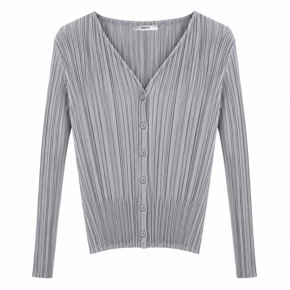Ggpx New York Button Up Pleats Cardigan Gq8kg017f