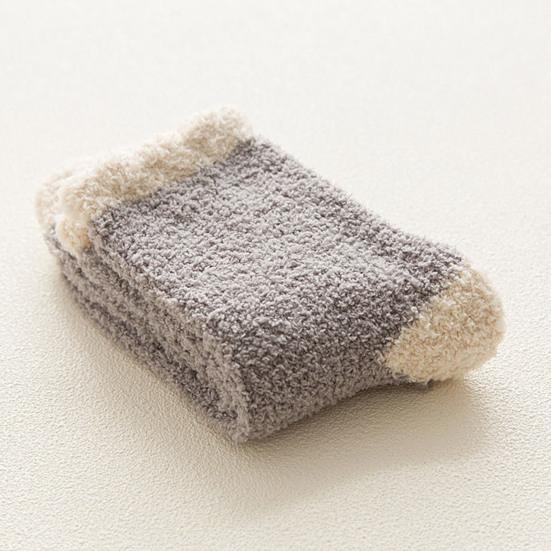 5 пар зимних носков из толстой микрофибры, разноцветные, средней длины, размер 6-10, противоскользящие, высокоэластичные, сохраняющие тепло, пушистые носки для сна