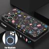 Чехол для телефона с цветочным принтом для iPhone 17e 17 16 15 14 13 12 Pro Max 11 16e Air Магнитный для Magsafe Беспроводная зарядка Чехол