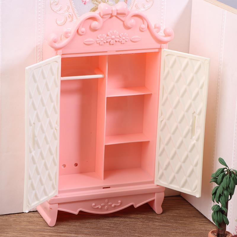 1:12 кукольных миниатюрных розовых шкафов для хранения вещей, шкафчиков, мебельных моделей, декора, игрушечных кукольных домиков, аксессуаров