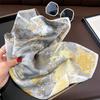 100% Pure Silk Small Square Scarf Women Floral Print Lightweight Neck Wrap Vintage Chic Accessory