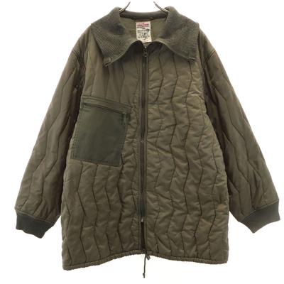 НЕМЕЦКАЯ ВОЕННАЯ 90-х годов Старая Стеганая куртка 11 Оливковая Подкладка Утеплитель Мужская Б/У