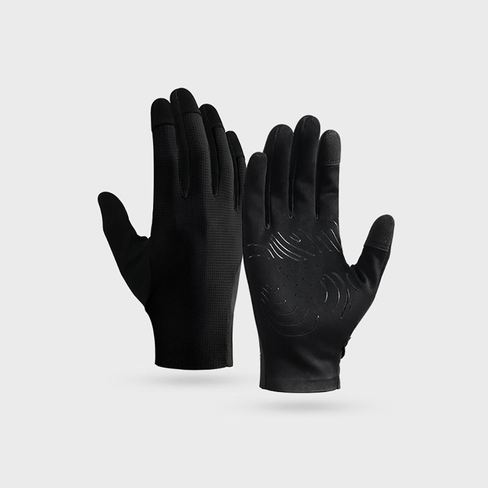 1 пара велосипедных перчаток с полным пальцем, сенсорный экран, силиконовые, противоскользящие, дышащие, для шоссейного мотоцикла, велосипеда