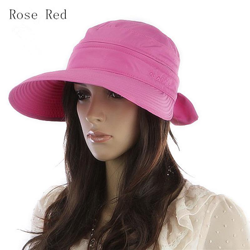 Summer Fashion Korean Style Bowknot Big Visor Cap Color Matching Beach Sun Hat