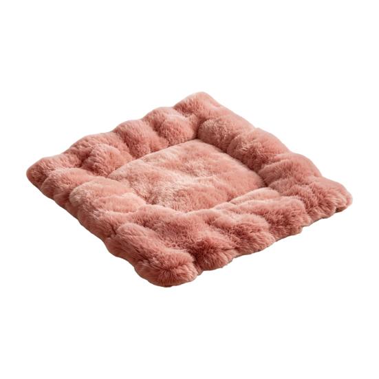 Cozy Pet Bed for Cats Faux Fur Mat, Soft Warm Cat Sleeping Pad with Non-slip Bottom, Plush Mat Kennels Self-Warming Fuzzy Dogs Cats, Machine Washable