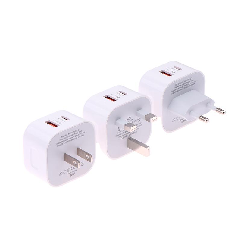 Зарядное устройство USB Type-C для ноутбука, PPS, быстрая зарядка, два порта, быстрая зарядка, европейская и американская стандартная вилка