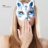 Маска лисы для косплея с резинкой, сплошной цвет, сделай сам, картина, карнавальный бал, маскарадный костюм на Хэллоуин, подушка для лица в форме животного
