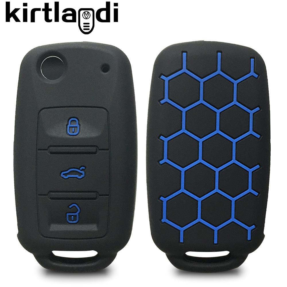 Силиконовый чехол для ключа, чехол для пульта дистанционного управления для Skoda Fabia Octavia A5 для VW Golf VI Polo Passat B5 3b Touran Caravelle Golf Plus Seat Ibiza