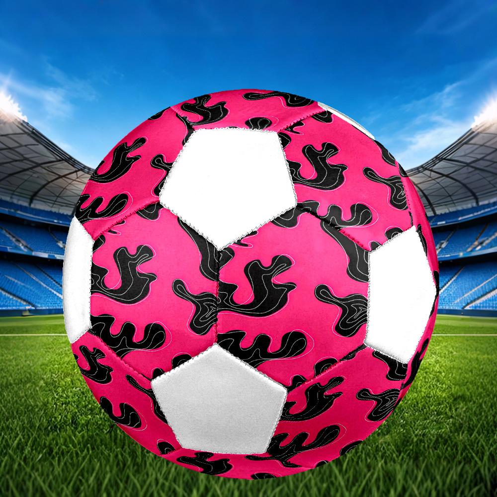 1pc Abstract Waves Lightweight PVC Training Soccer Ball, Size 5, Suitable for Indoor and Outdoor TrainingGift y6032