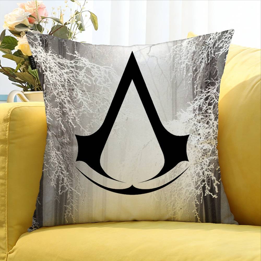 Game AAssassins CCreed logo Various Sizes Square Pillow Case For Car Home Bedchamber Decor