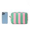 Minimalist Polyester Cosmetic Pouch With Colorblocked Design For Women And Men
