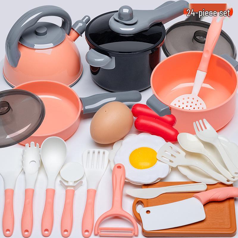 Детский игровой кухонный набор: Индукционная плита и посуда для мальчиков и девочек 2-3 лет - Игрушки для ролевой игры в готовку и жарку