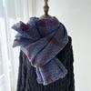 New Plaid Scarf Women's Imitation Cashmere Fringed Shawl Autumn and Winter Warm and Thickened Scarf Elegant Casual Scarf for Women