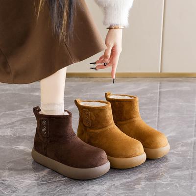 Женские морозостойкие теплые утепленные зимние ботинки толстая подошва на платформе нескользящие износостойкие уличные повседневные тренировочные беговые спортивные короткие хлопковые ботинки